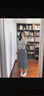 優(yōu)衣庫女裝紐花圓領針織開衫/毛衣外套空調(diào)衫通勤秋冬新款481477 03 灰色 L /160/88A 曬單實拍圖