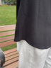 名創(chuàng  )優(yōu)品亨利領(lǐng)長(cháng)袖t恤男秋冬季華夫格男士打底衫寬松內搭上衣Z 黑色 2XL 曬單實(shí)拍圖