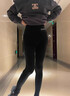 Leonisa打底褲女外穿新款春秋冬加絨高腰發(fā)熱羊絨蠶絲秋褲毛褲保暖褲 [氣質(zhì)黑+橄欖綠] M 曬單實(shí)拍圖