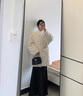 她芙（tafu）品牌女裝羊羔毛皮草外套女2025冬季新款小個(gè)子加厚保暖毛毛大衣 白色立領(lǐng)羊羔毛 S  80-105 曬單實(shí)拍圖