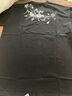 國潮美式蝴蝶花卉刺繡短袖t恤男女純棉寬松小眾高級感情侶款上衣 黑色（純棉）優(yōu)質(zhì)版 L 曬單實(shí)拍圖