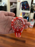 斯沃琪（Swatch）瑞士手表 潛航系列 時(shí)尚夜光透視石英腕表  開(kāi)學(xué)禮物  紅獅潛航 曬單實(shí)拍圖