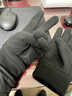 柏潮秋冬季男女抓絨手套保暖防寒戶(hù)外通勤出游中老年禮品手套騎車(chē) 男士麂皮絨黑 曬單實(shí)拍圖