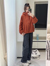 鴨鴨（YAYA）【王一博同款】鴨鴨羽絨服女2025新款秋冬休閑短款情侶厚外套YX 玫紅 【輕盈保暖/柔軟親膚】 M 110-130斤 曬單實(shí)拍圖