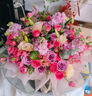 冉子花坊鮮花速遞粉玫瑰抱抱桶向日葵花籃生日禮物送女友愛(ài)人同城配送 愛(ài)的抱抱紫色 曬單實(shí)拍圖
