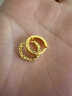 中國黃金（CHINA GOLD）碎碎冰黃金耳釘女士足金滿(mǎn)天星耳環(huán)生日禮物送女友老婆 【京速達】滿(mǎn)天星耳扣約2.0g 曬單實(shí)拍圖
