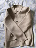 皮爾卡丹（pierre cardin）男士針織開(kāi)衫春秋新款純色翻領(lǐng)休閑中年男士外套毛衣百搭上衣 622米杏無(wú)扣眼 L 170【110-125斤】 曬單實(shí)拍圖