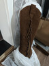 真美詩(shī)董潔同款阿勒泰假日冬季牛絨皮流蘇粗跟長(cháng)靴西部靴女 啡色 38  曬單實(shí)拍圖