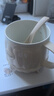 西可熱牛奶杯養生壺辦公室燒水杯熱牛奶神器一人養生杯家用電熱奶杯 0.5L 奶油白【送勺子】 曬單實(shí)拍圖