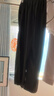 恒源祥真絲香云紗闊腿褲女夏季新款直筒褲高腰顯瘦寬松桑蠶絲九分休閑褲 黑色 抗皺免燙- 2XL 130-145 曬單實(shí)拍圖