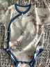 童泰新生嬰兒衣服連體衣夾棉秋冬季0-6月初生寶寶純棉加厚哈衣爬服 紫色花朵 59cm (建議1-3個(gè)月身高55-60cm) 曬單實(shí)拍圖