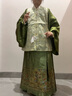 南山韻味 漢服南山韻味 傲雪君 弓袋袖玉兔折桂螺鈿馬面裙比甲套裝 綠色葫蘆圓領(lǐng)比甲 單層織錦仿羅 S 曬單實(shí)拍圖