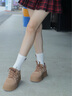 人本（RENBEN）學(xué)院風(fēng)百搭厚底增高舒適運動(dòng)鞋女鞋2025春秋高顏值韓系復古棕板鞋 曬單實(shí)拍圖