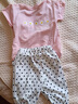 G.duck小黃鴨女童夏季純棉短袖長(cháng)褲套裝嬰幼兒衣服寶寶洋氣t恤防蚊褲子 粉色套裝【五朵花】 90 cm 曬單實(shí)拍圖