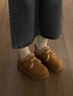 靖話(huà)冬季棉鞋女款加絨加厚美拉德皮毛一體雪地靴一腳蹬復古厚底勃肯鞋 栗色 37 (235mm) 曬單實(shí)拍圖