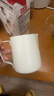 TEOTM尖嘴拉花杯304不銹鋼拉花缸咖啡打奶泡杯奶缸白色350ml 曬單實(shí)拍圖