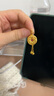 周生生黃金吊墜 足金回紋平安扣掛墜 不含素金項鏈 91007P計價(jià) 4.29克(含工費140元) 曬單實(shí)拍圖