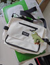 小野七天大容量斜挎包郵差包工裝男士女學(xué)生單肩包百搭休閑單肩包斜挎包 撞色郵差包【黑白色】 曬單實(shí)拍圖