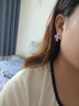 伊燦小眾鋯石花朵耳釘女高級感耳夾無耳洞耳環(huán)2025年新款爆款氣質(zhì)耳飾 小眾設計感紫色鋯石花朵耳釘 曬單實拍圖