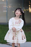 G.DUCKKIDS童裝洛麗塔公主裙女童連衣裙春秋季生日禮服蓬蓬裙兒童秋裝長(cháng)袖裙 奶油長(cháng)袖 100尺碼2~3歲【 90-100cm】cm 曬單實(shí)拍圖