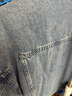 森馬（Semir）牛仔外套女拼接仿兔毛翻領(lǐng)寬松港風(fēng)冬季落肩夾棉夾克103724108001 曬單實(shí)拍圖