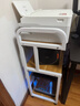 哈駱頓打印機架子辦公室落地多層電腦主機架復印機架可移動(dòng)收納儲物架子 三層打印機架【白架胡桃板】 曬單實(shí)拍圖