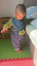 G.DUCKKIDS小黃鴨嬰幼兒春秋季超萌可愛(ài)連體背帶褲兩件套小寶寶洋氣分體套裝 寬肩牛仔背帶套綠 90 cm 曬單實(shí)拍圖