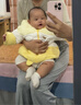巴拉巴拉嬰兒羽絨服男女童冬季外套撞色萌趣200424107205 曬單實(shí)拍圖