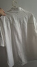 名創(chuàng)優(yōu)品（MINISO）冰絲短袖襯衫男夏季新款舒適涼感透氣日系百搭寬松襯衣 白 L 曬單實(shí)拍圖