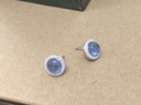 石玥珠寶海藍寶石耳釘耳環(huán)女士款 天然水晶耳掛耳飾 附鑒定證書(shū) 海涵星款 曬單實(shí)拍圖