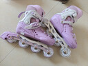 斯威（SWAY）輪滑鞋兒童溜冰鞋男女童初學(xué)套裝中小學(xué)滑輪滑冰旱冰鞋成人直排輪 莫紫八輪全閃+頭盔護具+一體支架 L (適合12歲-成人)平時(shí)鞋碼36-41 曬單實(shí)拍圖