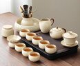 唐豐汝窯茶具整套帶茶盤(pán)功夫茶具套裝中式家用陶瓷泡茶壺蓋碗茶杯套裝 曬單實(shí)拍圖