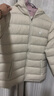 asics亞瑟士童裝25年冬季兒童柔軟舒適三防輕量保暖羽絨服【高充絨量】 奶白色 清潔度1000-鴨絨 170 充絨量109.2g 曬單實拍圖