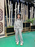 G.DUCKKIDS小黃鴨女大童洋氣春裝2025新款初中生學(xué)生衣服女孩假兩件襯衫套裝 花灰色 160 cm 建議身高145-155重70-80斤 曬單實(shí)拍圖