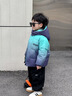 G.DUCKKIDS男童羽絨服冬季新款童裝兒童冬裝白鴨絨漸變外套加厚寶寶冬裝衣服 綠色 120 cm 曬單實(shí)拍圖