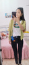 真維斯（JEANSWEST）牛仔褲女士長褲高腰2025秋季緊身顯瘦修身小腳褲子女黑色27 曬單實拍圖