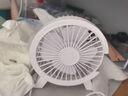 電風(fēng)扇家用桌面風(fēng)扇usb小風(fēng)扇插電迷你電扇4寸學(xué)生宿舍辦公室臥室臺扇制冷 白色-USB插電款 曬單實(shí)拍圖