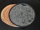 言和堂 烏金石茶盤(pán)陶瓷家用茶臺圓形功夫茶具茶托盤(pán)儲水式干泡茶臺 茗茶茶盤(pán)-大 曬單實(shí)拍圖