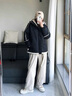 格斯嵐帝棉服男款2025冬季新款男士連帽棉衣夾克外套美式加厚棉襖子 白紫 XL 曬單實(shí)拍圖