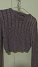 UR2025秋季新款女裝肌理感超短款修身長(cháng)袖針織衫UWJ950049 丁香紫 M 曬單實(shí)拍圖
