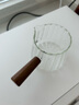 Bincoo玻璃小奶盅帶刻度量杯意式濃縮咖啡萃取杯木柄小奶罐盎司杯 曬單實(shí)拍圖