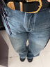 艾諾絲雅詩(shī)【商場(chǎng)同款】2025冬季新品復古丹寧純棉高腰直筒牛仔褲女40933286 牛仔蘭 L 曬單實(shí)拍圖