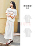 森馬（Semir）短袖t恤女中長(cháng)款萌寵花上衣25夏透氣吸濕寬松套頭衫109325100005 曬單實(shí)拍圖