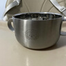onlycook兒童輔食碗食品級316L不銹鋼雙耳吸盤(pán)碗帶蓋子寶寶餐具-小獅350ml 曬單實(shí)拍圖