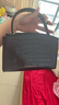 CHARLES&KEITH鱷魚(yú)紋凱莉包手提斜挎婚包包女包生日禮物CK2-50270880-1 Black黑色 S 曬單實(shí)拍圖