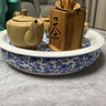 恩壽溯老式陶瓷茶盤(pán)大號儲水圓形干泡盤(pán)家用功夫茶具青花瓷托盤(pán)茶臺茶海 12寸白瓷茶盤(pán)-云紋花31cm 曬單實(shí)拍圖
