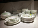 華光國瓷 骨瓷餐具套裝 抗菌釉中彩碗盤(pán)套裝 喬遷之喜高端禮品 白玉蘭 白玉蘭【抗菌瓷禮盒裝】 46頭 曬單實(shí)拍圖
