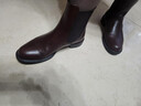 愛(ài)步（ECCO）靴子女 時(shí)尚潮流百搭冬季切爾西女靴牛皮粗跟短靴女 型塑266503 棕色26650301014 37 曬單實(shí)拍圖