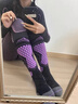 GOLOVEJOY高樂(lè )捷羊毛襪女冬季保暖防寒壓縮瑜伽襪戶(hù)外運動(dòng)滑雪襪子男黑紫M 曬單實(shí)拍圖