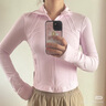 lululemon丨Define女士短款?yuàn)A克 *羅紋 Nulu? 芯吸 LW3HOBS 柔紗粉 XS /4 曬單實(shí)拍圖